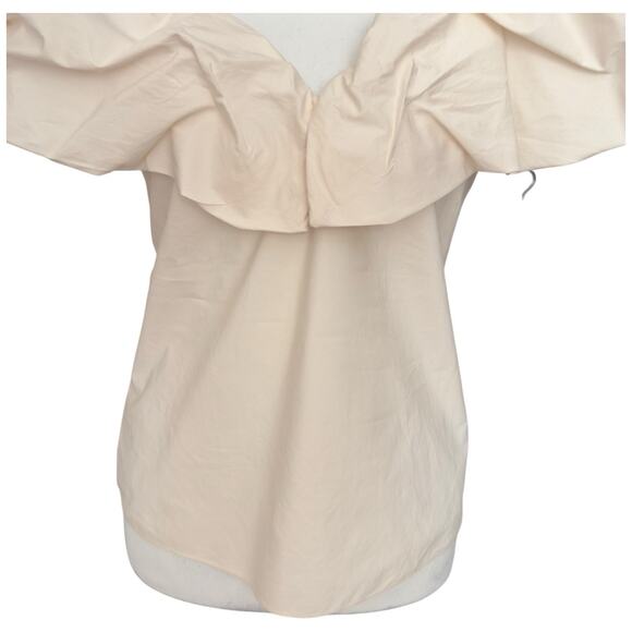 JOHANNA ORTIZ Embrace Chaos Ruffled Cotton Blend Poplin Top Size 2 - Picture 3 of 13